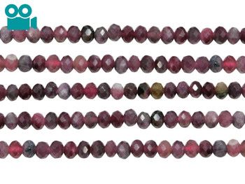 Tourmaline Polished 5mm Faceted Rondelle