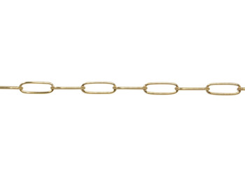 14K Gold Filled 1.8x5.1mm Fancy Paper Clip Chain - Sold By 6 Inches