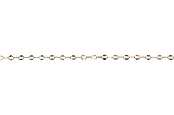 14K Gold Filled 2.6x3.6mm Dapped Chain - Sold By 6 Inches