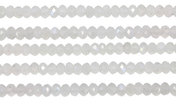 Rainbow Moonstone Polished 4x5mm Faceted Rondelle