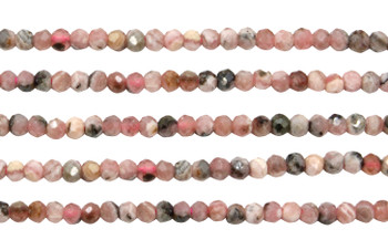 Rhodochrosite Polished 2mm Faceted Rondelle