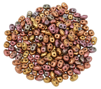 Matubo Mini SuperDuo -- Metallic Gold Copper Matte