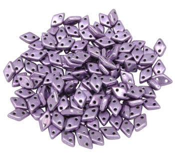 CzechMates® Diamond 2 Hole Beads -- Metallic Grapeade