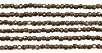 Fire Polish 2mm Faceted Round - Bronze