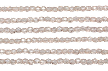 Fire Polish 3mm Faceted Round - Luster Rosaline