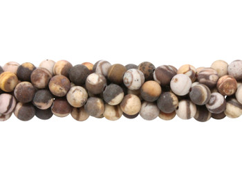 Brown Zebra Jasper Matte 6mm Round