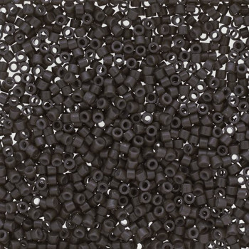 Delicas Size 11 Miyuki Seed Beads -- 2368 Duracoat Opaque Charcoal Grey