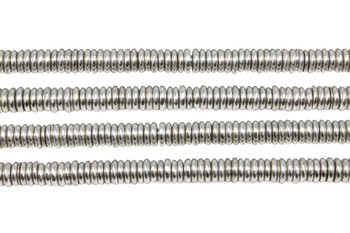 Silver Plated Brass 1.5x6mm Rondelle