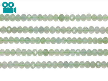 Prehnite Grade AA Polished 5x3.5mm Faceted Rondelle