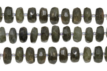 Labradorite Polished 7x13mm Faceted Rondelle
