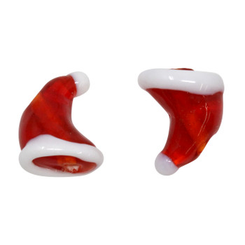 Handmade Santa Hat Glass Bead