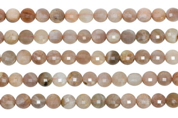 Sunstone Polished 6mm Faceted Coin