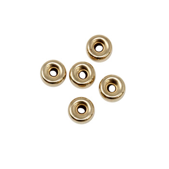 14K Gold Filled 6mm Rondel Beads - 5 Pieces