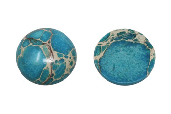 Turquoise Impression Jasper Polished 25mm Coin Cabochon