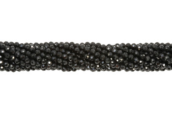 Black Spinel Polished A Grade 2mm Faceted Round