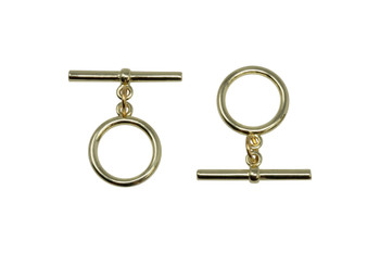 14Kt Gold Plated 14mm Toggle and Eye - Anti Tarnish