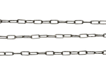 Antique Silver 2x6mm Paperclip Cable Chain - Sold By 6 Inches