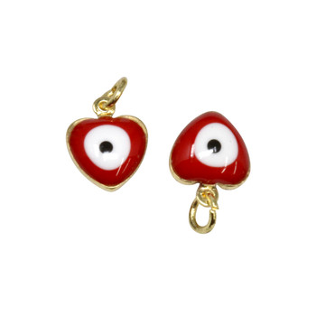 10x8mm Red Enamel Eye Charm