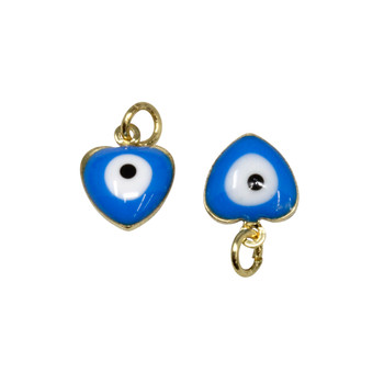 10x8mm Blue Enamel Eye Charm