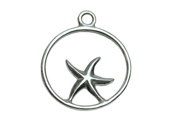 Starfish Organic Round Frame - Sterling Silver