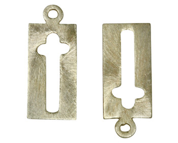 26x10mm Key Hole Pendant - Light Gold Plated