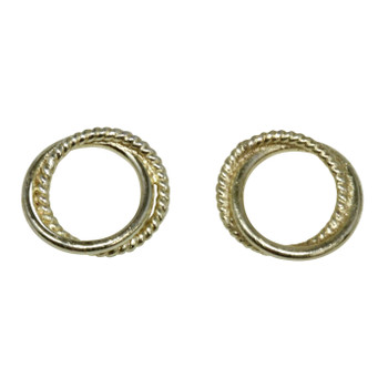 11mm Twisted Ring Bead - Light Gold Plated