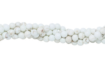 Howlite Natural Polished 5.5-6mm Round