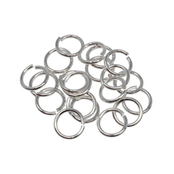 Silver Plated 6mm Round 18 Gauge OPEN Jump Rings - 20 Pieces