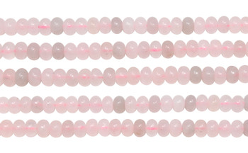 Rose Quartz Polished 4x6mm Rondel