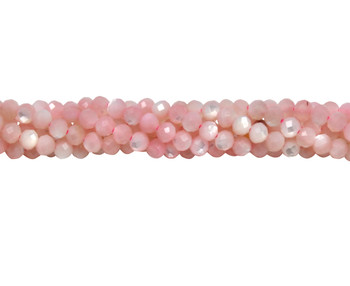 Pink Shell Polished 3mm Faceted Round