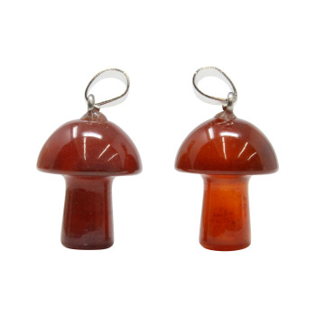 Carnelian 16x20mm Mushroom Pendant