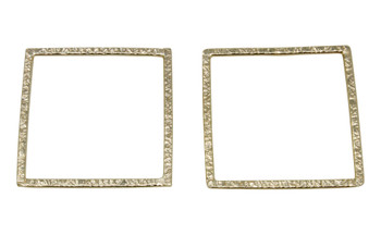 30mm Open Square - Light Gold Plated