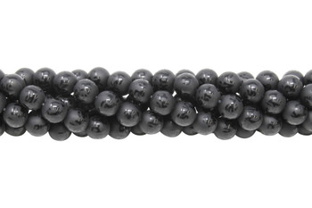 Black Onyx Matte Sanskrit Etched 8mm Round