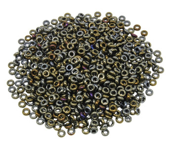 Size 8 Toho Demi Round Seed Beads -- Metallic Iris Brown