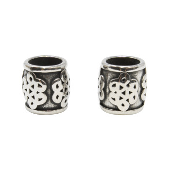 Stainless Steel 13x12mm Flower Barrel Bead