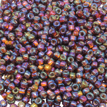 Size 8 Miyuki Seed Beads -- 648B Brown AB / Silver Lined