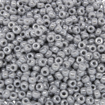 Size 8 Miyuki Seed Beads -- 449B Grey Pearl