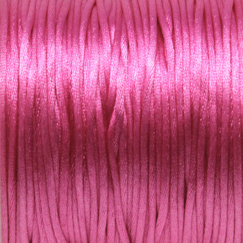 Hot Pink - 1.5mm Rattail Satin Nylon Cord - Sold by the Foot