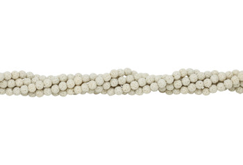 Bead World Exclusive Lava Rock Uncoated Cream 6-7mm Round