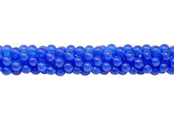 Dyed Natural Jade Royal Blue Polished 6mm Round