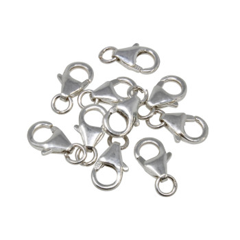 Sterling Silver 6x10mm Trigger Clasps - 10 Pieces