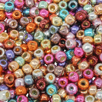 Size 6 Toho Seed Beads -- Galvanized Funfetti