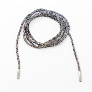 Gunmetal - 1.5mm Nylon Chinese Knotting Cord with End Caps - Necklace