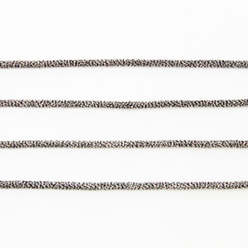 Gunmetal - 1.5mm Nylon Chinese Knotting Cord with End Caps - Necklace