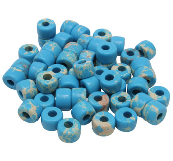 Forte Bead - Manmade Blue Imperial Jasper - Sold Individually