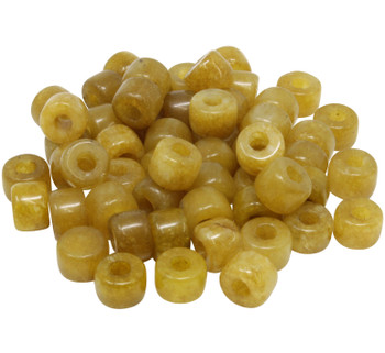 Forte Bead - Manmade Dyed Golden Jade - Sold Individually