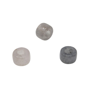 Forte Bead - Manmade Dyed Grey Mix Jade - Sold Individually