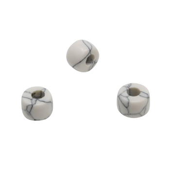 Forte Bead - Manmade White Howlite - Sold Individually