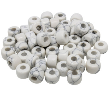 Forte Bead - Manmade White Howlite - Sold Individually