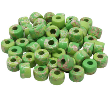 Forte Bead - Dyed Lime Green Imperial Jasper - Sold Individually